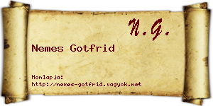 Nemes Gotfrid névjegykártya